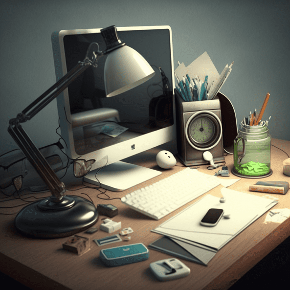 Clean the office desk