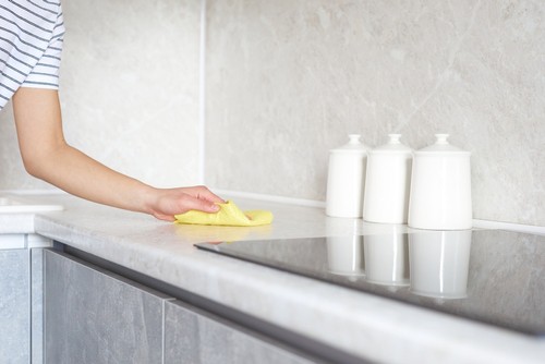 Cleaning Surfaces with Microfiber Cloths